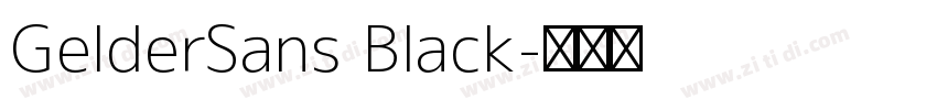 GelderSans Black字体转换